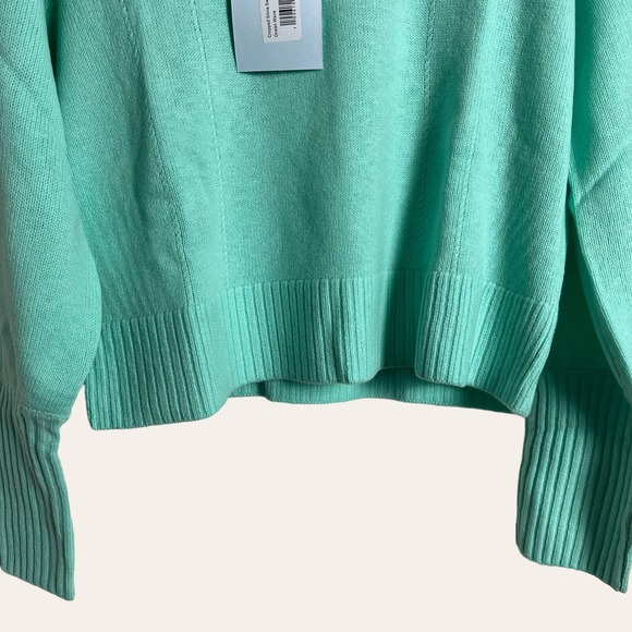 Hill House The Cropped Silvie Merino Wool Sweater in Ocean Wave Size S - Picture 7 of 12